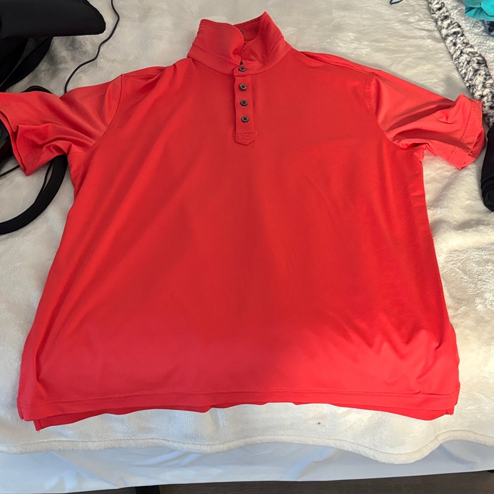 Vibrant Red Men's Polo Shirt